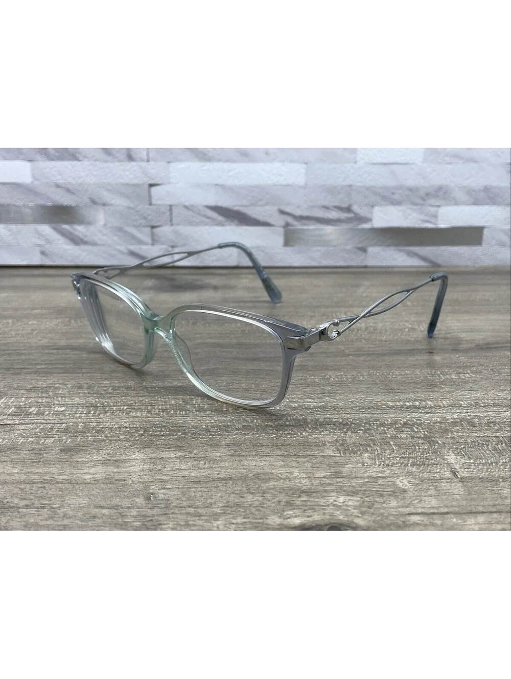 Coach Eyeglasses HC6172 5642 Gradient Transparent Blue Square Frames 52[]16-140
